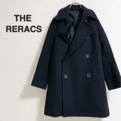 ★メルトン素材★ THE RERACS ピーコート Pコート ウール ネイビー