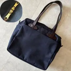 USA製 ネイビー FILSON ジッパー トートバッグ 肩掛け A4収納
