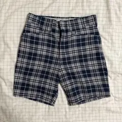 チェック柄ハーフパンツ
