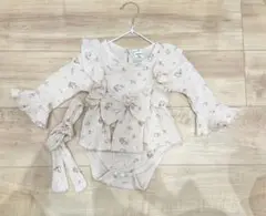 【新品未使用】【SHEIN】フラワープリント ロンパース6-12M