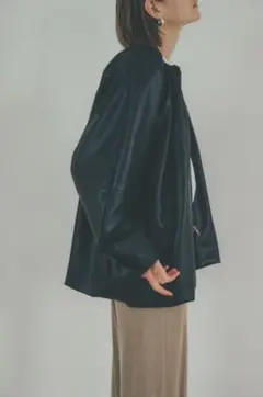 CLANE EGG FAKE LEATHER JACKET