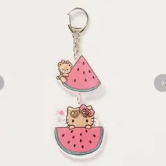 アベイル　ハローキティ　日焼け　日焼けキティ　2連アクリルキーホルダー
