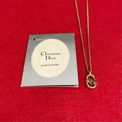 極 美品 クリスチャンディオール CD ロゴモチーフ ネックレス ペンダント