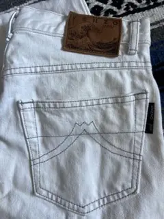 80s kenzo jeans 葛飾北斎　ホワイト　デニムパンツ
