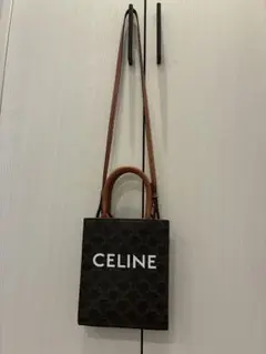 CELINE ブラウン トートバッグ ショルダー付き