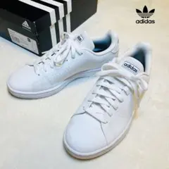 【美品】adidas ホワイト スニーカー　26.5cm