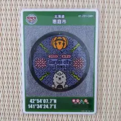 北海道　マンホールカード　恵庭市　アルパカ　003