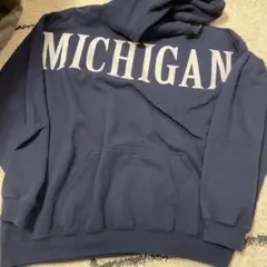 artisans MICHIGAN プリント パーカー 2XL ネイビー