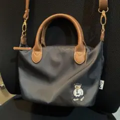 1969円1度のみ使用⭐︎ネイビー logosショルダーバッグ