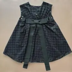 ROCHASロシャス　黒レース　バックリボンキャミソール