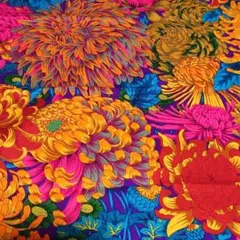 生地１０２　花柄 ケイフファセット USAコットン