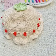 ショートケーキ風帽子