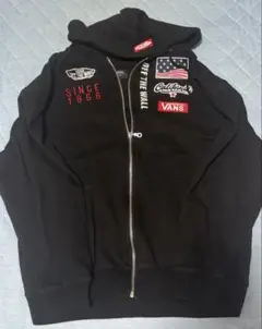 VANS 黒　ジップパーカー