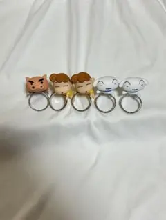 クレヨンしんちゃん フィギュア型リングスタンド 4個セット