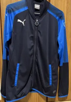 PUMA 青 ジップアップジャケット s