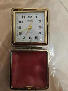 ORIENT アラーム時計 レッドケース付き　ジャンク