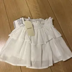 ホワイト フリルスカート 100