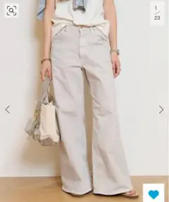 【タグ付新品】サートSURT☆5POCKET バギーデニム☆34ホワイト SURT/サート】 5 POCKET バギー（デニムパンツ・ジーンズ