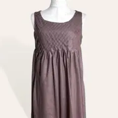 ♥️美品 スピック&スパン レジメンタルタックフレア ワンピース チュニック F