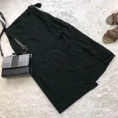 スカート M ミニスカート ラップスカート 春夏 ブラック