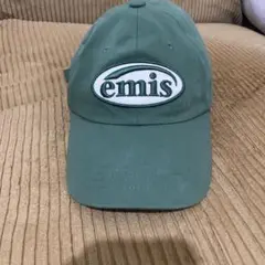 emis 刺繍ロゴ グリーンキャップ　緑　エミス