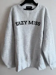 EASY MISS グレー　スエット　M 裏起毛