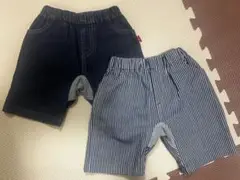 90 ハーフパンツ 2セット デニム 半ズボン しまむら