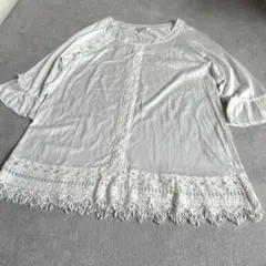 【美品】ensuite カットソー 白 Lサイズ