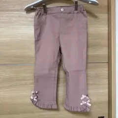 anyfam 7部丈　パンツ　カプリ　くすみピンク　130cm