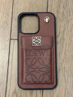 LOEWE ブラウンレザー iPhoneケース