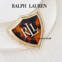 W034/RALPH LAUREN/希少/パヴェゴールド馬蹄ホースシューブローチ U227/RALPH LAUREN/希少/パヴェゴールド馬蹄ホースシュー