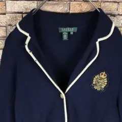 入手困難☆ L レディース ラルフローレン ジャケット エンブレム刺繍 ニット