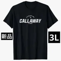 【新品/3Lサイズ】キャロウェイ メンズ 半袖 Tシャツ ブラック ビンテージ