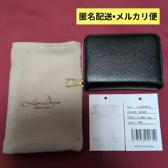 LizDays 牛革 レザー　カードケース 小銭入れ　ミニ財布　黒　未使用　美品