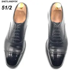 SHETLANDFOX 23.5cm 5.5 3084 ストレートチップ 黒