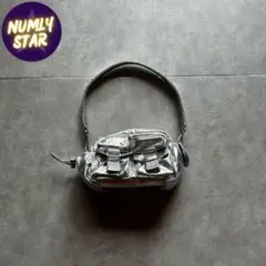 archive grunge shoulder bag y2k silver