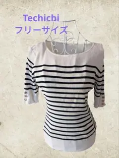 Techichi　ボーダー　サマーニット