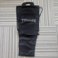 スラッシャー⭐︎Thrasher バックパック 黒　ナップサック　収納　持ち運び