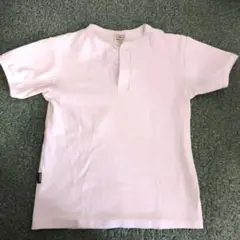 AVIREX U.S.A. ボタン付きヘンリーネックTシャツ 白 SMALL