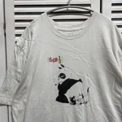 アニメ Tシャツ 古着 白 らんま 漫画 キャラ レトロ 昭和 パンダ ネコ