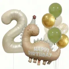 恐竜　バルーン　風船　10点セット　誕生日　パーティー　飾りつけ 2歳