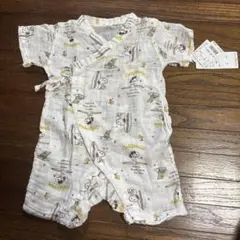 お値下げ！新品未使用＊スヌーピー ガーゼ甚平 70-80サイズ＊タグ付き 夏祭り