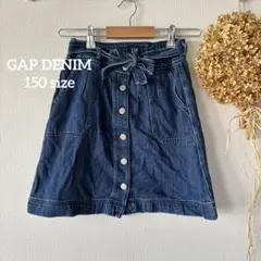 【ギャップデニム】 150♪ キッズ デニム スカート 膝丈 ブルー