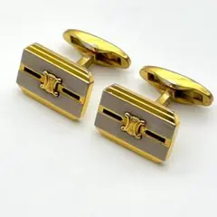 セリーヌ カフスボタン トリオンフ ゴールド 金メッキ