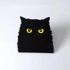 黒猫のピンバッジ