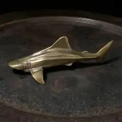20 真鍮 置物 サメ 鮫 さめ ビンテージ 風水 開運 金運 グッズ リアル