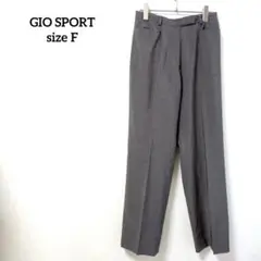 ジオスポーツ スラックス グレー ストライプ オフィス ポケット t4417