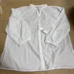 新品タグ付きGU シアーフロントリボンブラウス　XL