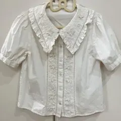 美品☆ZARA Kids ホワイト　レース　半袖シャツ 134cm