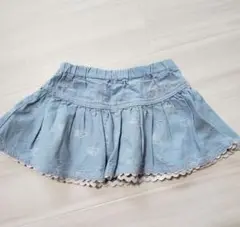 メゾピアノ☆ブルーデニムスカート　90サイズ　ベビー　女の子